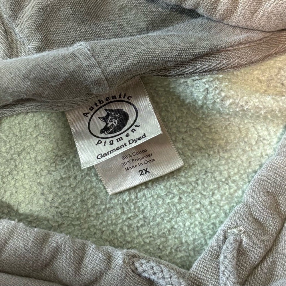 Olive Green Men's Hoodie - Picture 7 of 7